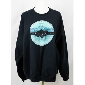 Gildan XL Sweatshirt Lake Tahoe Long Sleeve Blue
